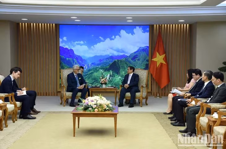 Quang cảnh buổi tiếp. (Ảnh: Trần Hải)