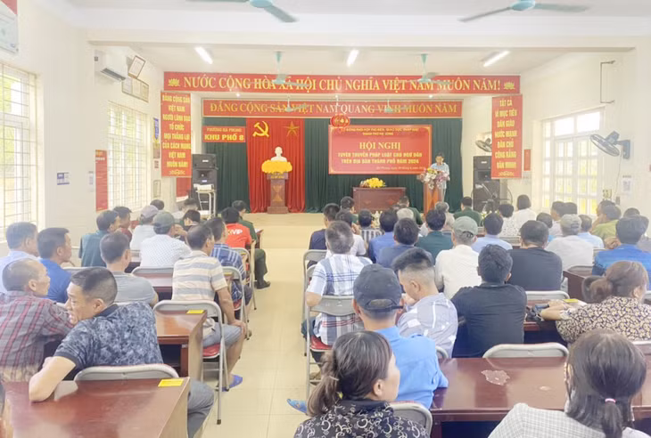 Quang cảnh buổi tuyên truyền.