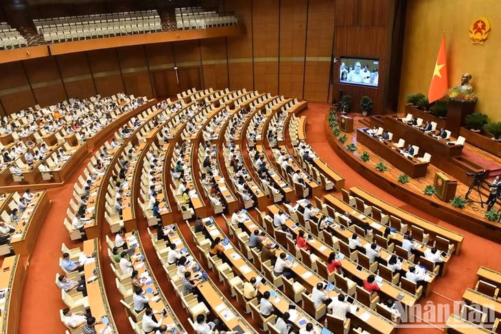 Quang cảnh phiên họp của Quốc hội, ngày 17/6/2024. (Ảnh: ĐĂNG KHOA)