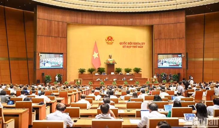 Quang cảnh phiên họp Quốc hội ngày 25/6. (Ảnh: DUY LINH)