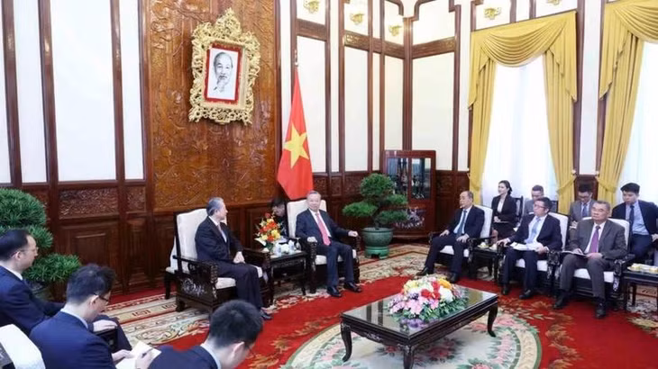 Quang cảnh buổi làm việc. (Ảnh: TTXVN)