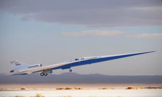 Máy bay siêu thanh X-59 hứa hẹn giảm tối đa tiếng ồn. Ảnh: NASA