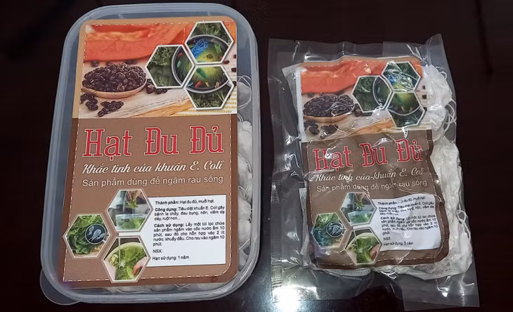 Sản phẩm hạt đu đủ dùng để ngâm rửa rau sống.