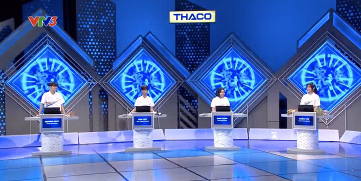 Bốn thí sinh trong trận thi tuần thứ 2 tháng 2 quý I. (Ảnh chụp màn hình)