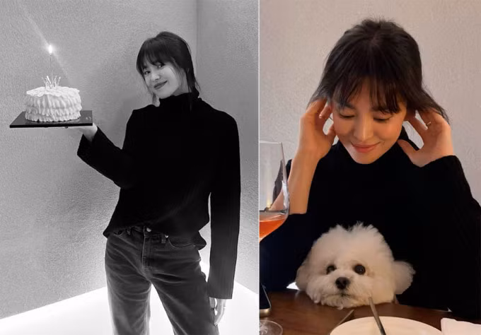 Hye Kyo ở tiệc sinh nhật. Ảnh: Instagram/Song Hye Kyo