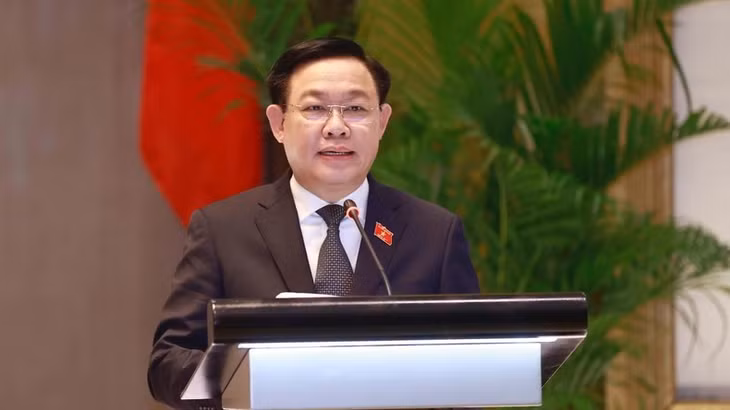 Chủ tịch Quốc hội Vương Đình Huệ phát biểu. (Ảnh: Doãn Tấn/TTXVN)