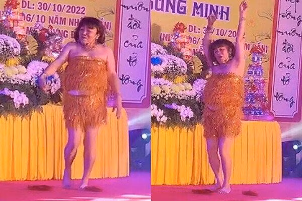 Hình ảnh hóa trang của nghệ sĩ Xuân Hinh gây tranh cãi. Ảnh: CMH.