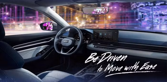 Khoang nội thất trên Geely Emgrand 2022