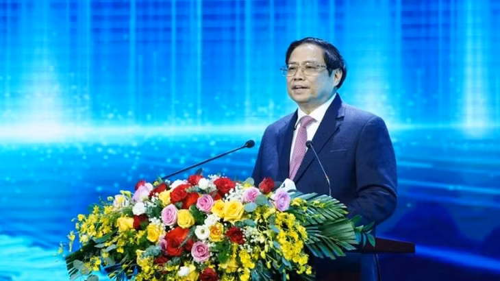Thủ tướng Chính phủ Phạm Minh Chính phát biểu ý kiến chỉ đạo tại buổi lễ.