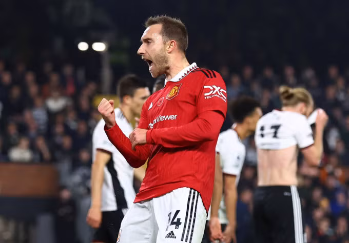 Eriksen góp một bàn và một kiến tạo trong chiến thắng của Man United. Ảnh: Sky