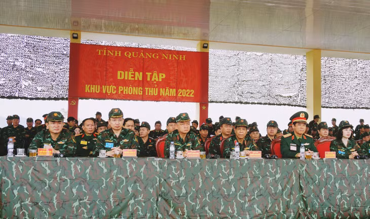 Các đại biểu tham dự bế mạc cuộc diễn tập KVPT tỉnh Quảng Ninh năm 2022.