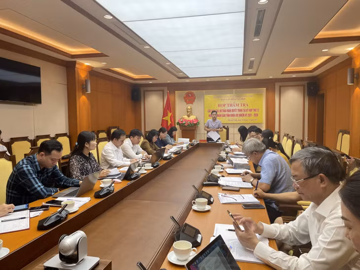 Đồng chí Vũ Thị Diệu Linh, Trưởng Ban Văn hóa - Xã hội HĐND tỉnh, kết luận hội nghị.