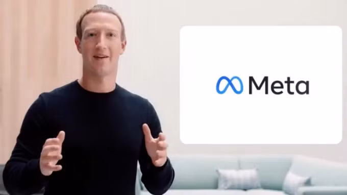 Mark Zuckerberg công bố đổi tên Facebook thành Meta hồi tháng 10/2021. Ảnh: Reuters
