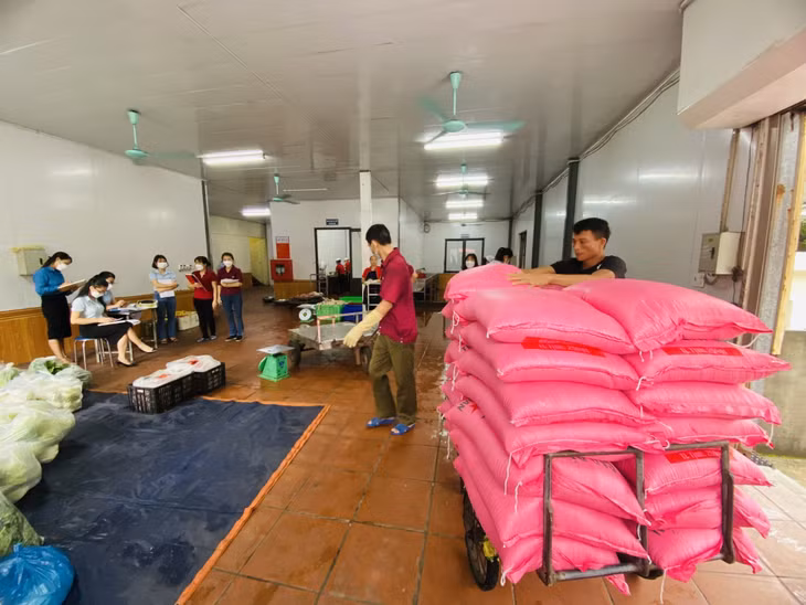 Bộ phận kiểm định chất lượng 5 thành phần của Công ty CP Than Mông Dương giám sát chặt chẽ nguồn thực phẩm đầu vào.