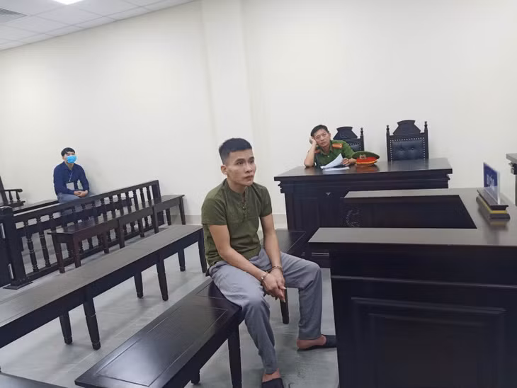 Bị cáo Tuyến tại phiên tòa.