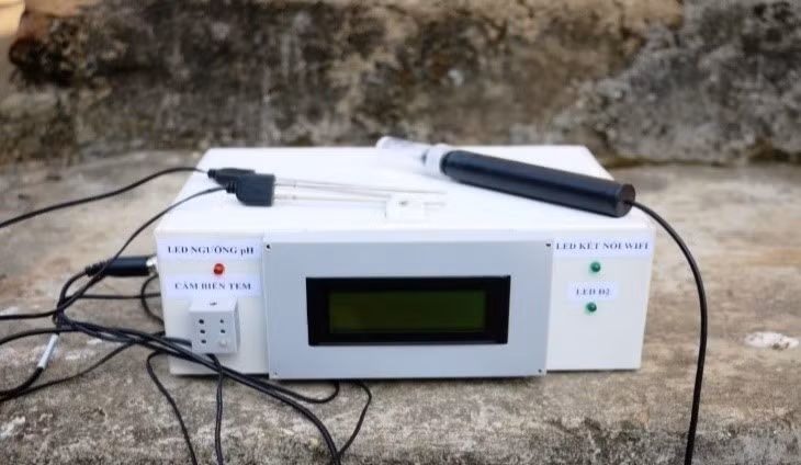 Hộp kỹ thuật trong ứng dụng IoT trong trồng cây na.