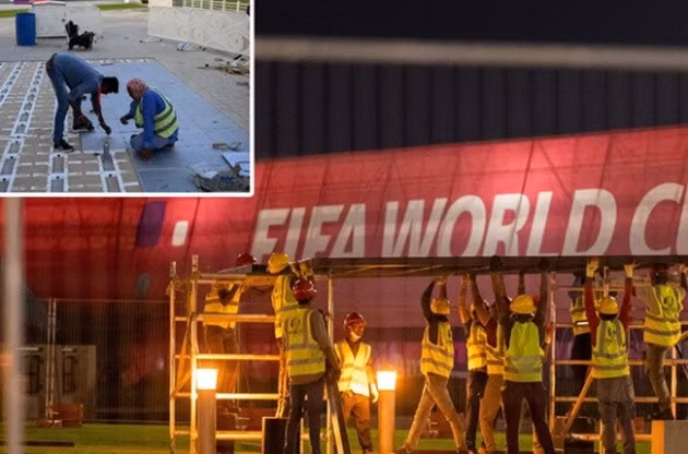 Công trình ngổn ngang tại Qatar.
