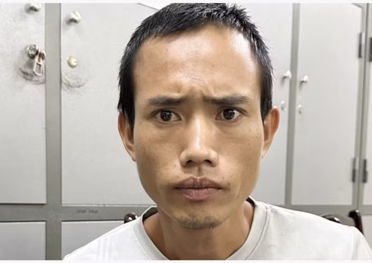 Đối tượng Phan Văn Hưng tại Cơ quan Công an.