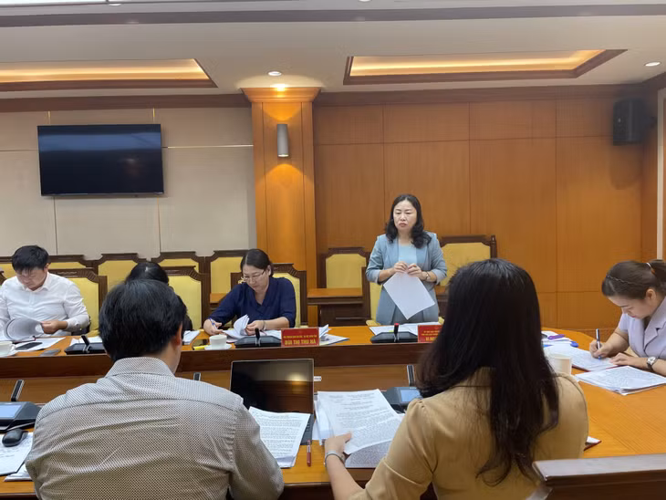 Đồng chí Vi Ngọc Bích, Phó Chủ tịch Thường trực HĐND tỉnh, cho ý kiến tại hội nghị.
