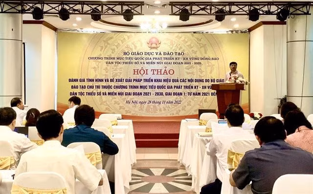 Tích cực triển khai nội dung giáo dục thuộc chương trình mục tiêu quốc gia phát triển vùng dân tộc thiểu số - Ảnh 1.