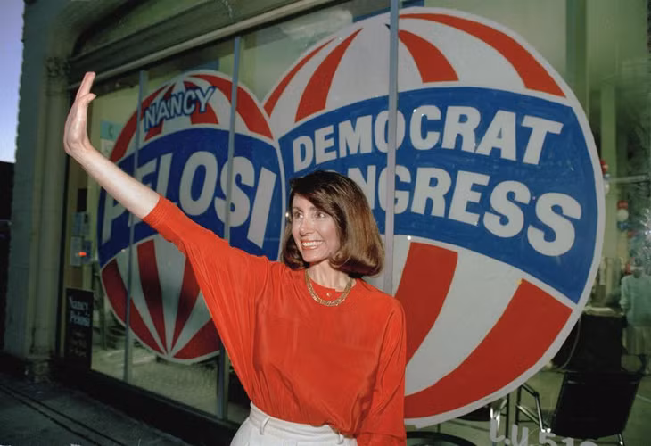 Bức ảnh chụp bà Pelosi năm 1987. Ảnh: AP