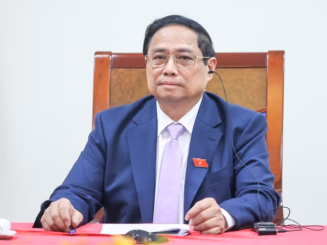 Thủ tướng Chính phủ Phạm Minh Chính đã điện đàm với Thủ tướng Hà Lan Mark Rutte - Ảnh: VGP/Nhật Bắc