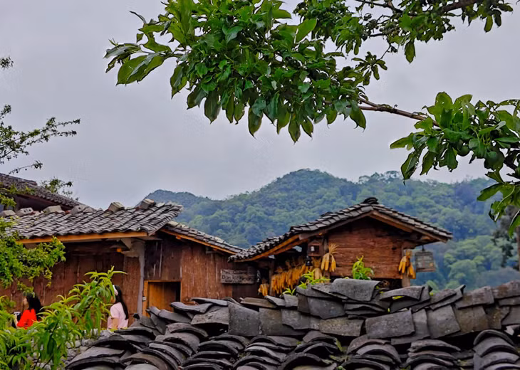 Lao Xa Hà Giang là một địa điểm thuộc Thung lũng Sủng Là (Hà Giang) và cách trung tâm Sủng Là chỉ khoảng 6km. Nơi đây nằm ẩn mình trên những ngọn núi cao, được bao quanh bởi những mỏm đá lớn. Tuy địa điểm này không quá nổi tiếng như Lô Lô Chải hay Du Già… nhưng vẫn là một tọa độ xinh đẹp dành cho những ai yêu thích khám phá vẻ đẹp thiên nhiên hoang sơ, yên bình. Những nếp nhà cổ Lao Xa với lớp mái ngói âm dương, kiến trúc 3 gian cực độc đáo. Ảnh: Khương Minh