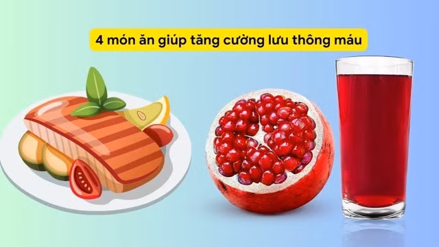 4 món ăn giúp tăng cường lưu thông máu. Ảnh ghép: HƯƠNG SƠN