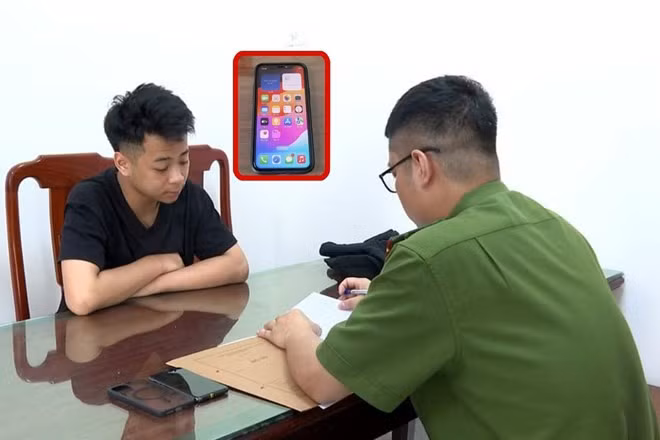 Đối tượng Hoàng đã cướp giật điện thoại để có tiền đi chơi bida. Ảnh: Công an tỉnh Phú Thọ.