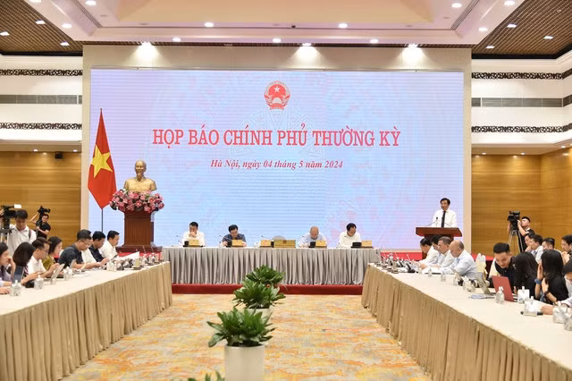 Họp báo Chính phủ thường kỳ tháng 4/2024 - Ảnh: VGP/Tuấn Dũng
