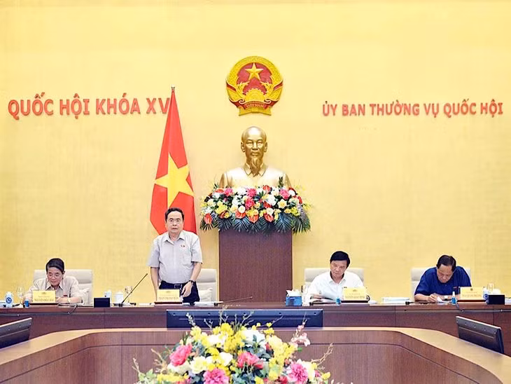 Phó Chủ tịch Thường trực Quốc hội Trần Thanh Mẫn phát biểu.
