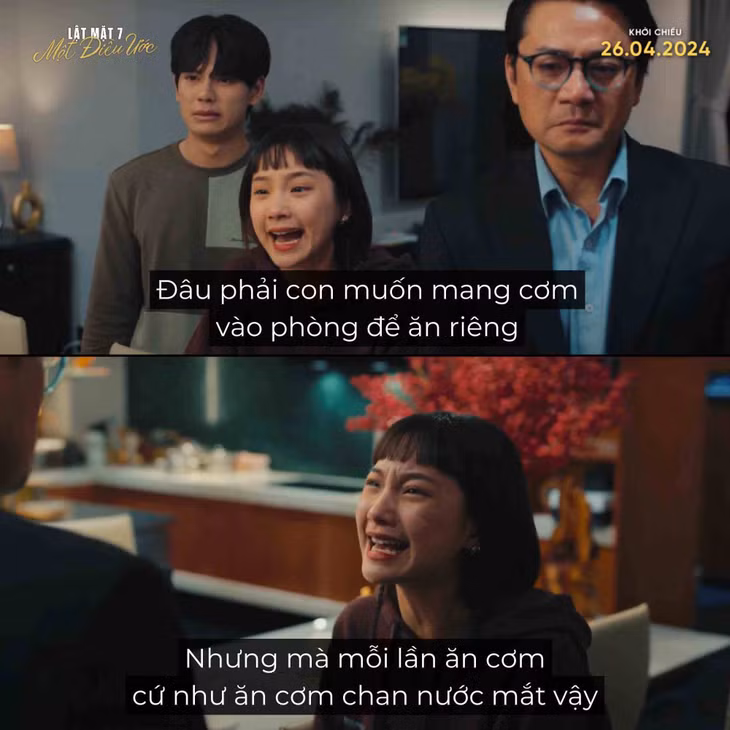 Phân đoạn Vy đối thoại với bố để nói lên nỗi lòng của bản thân. Ảnh: Nhà sản xuất