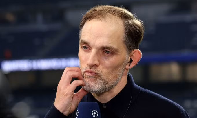 HLV Thomas Tuchel trong phỏng vấn sau trận bán kết lượt về Champions League giữa Bayern và Real trên sân Bernabeu, thành phố Madrid, Tây Ban Nha, tối 8/5/2024. Ảnh: UCL