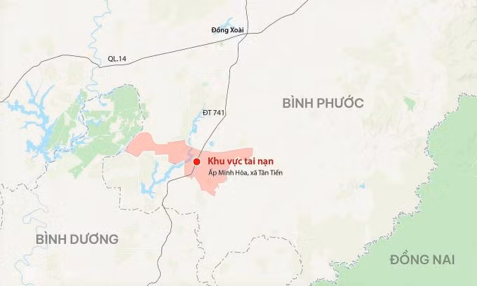Khu vực xảy ra tai nạn. Đồ họa: Đăng Hiếu