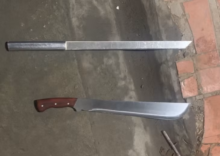 Hung khí được thu giữ.