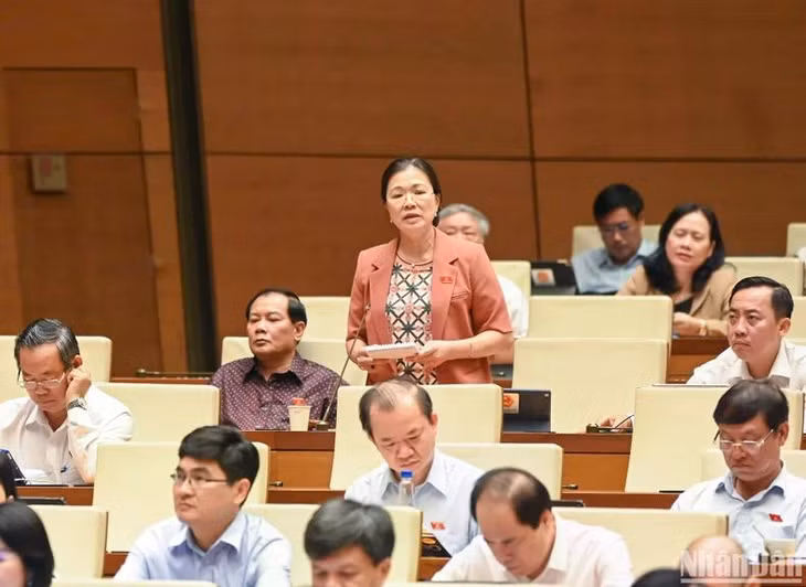 Đại biểu Trương Thị Ngọc Ánh (đoàn Cần Thơ). (Ảnh: DUY LINH)