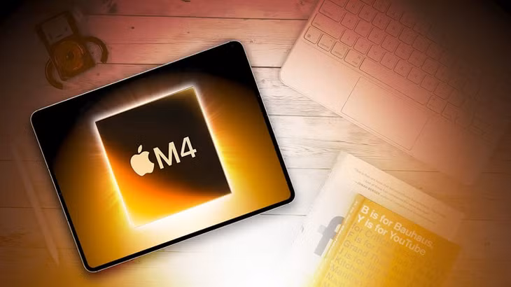 Apple bất ngờ ra mắt chip M4 và trang bị đầu tiên trên iPad, thay vì sử dụng cho MacBook như trước đây (Ảnh minh họa: Pinterest).