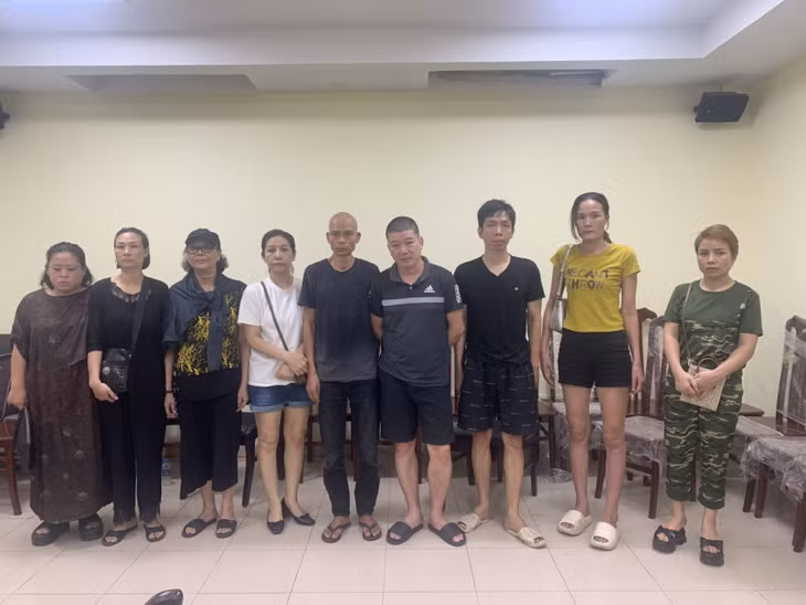 Các đối tượng trong ổ nhóm đánh bạc.