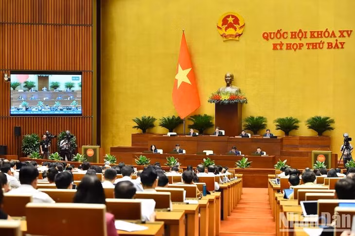 Quang cảnh phiên thảo luận của Quốc hội chiều 29/5. (Ảnh: THỦY NGUYÊN)