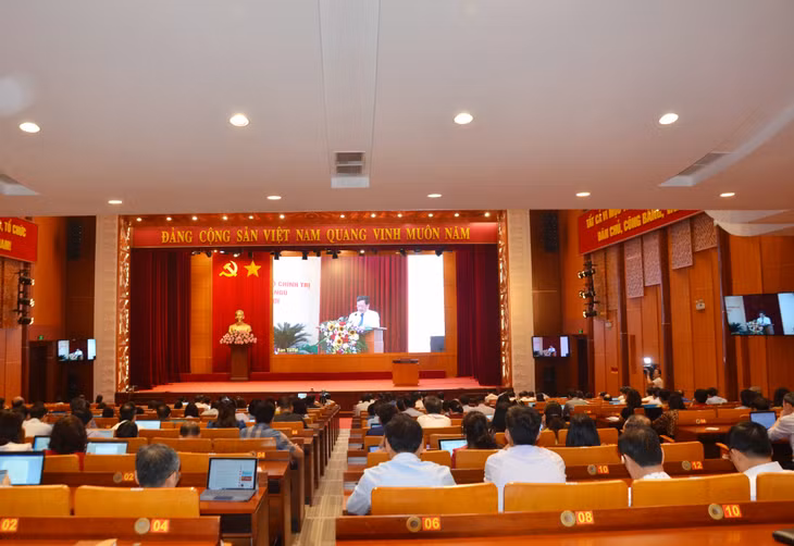Quang cảnh hội nghị tại điểm cầu tỉnh Quảng Ninh.