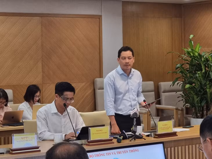 Ông Lê Quang Tự Do thông tin tại cuộc họp báo thường kỳ tháng 5/2024.