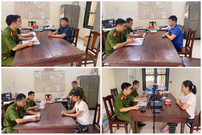 Các đối tượng bị khởi tố vì tội "mua bán trái phép hóa đơn". Ảnh: Công an tỉnh Phú Thọ.