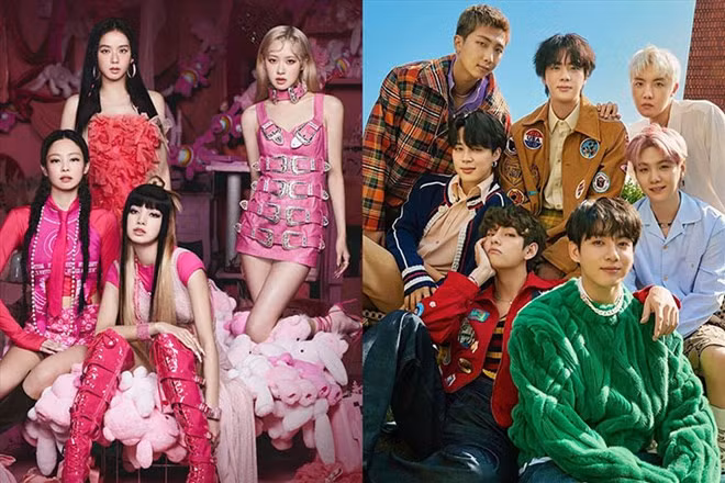 Hai nhóm nhạc thành công bậc nhất của Kpop là BTS và Blackpink. Ảnh: Yonhap