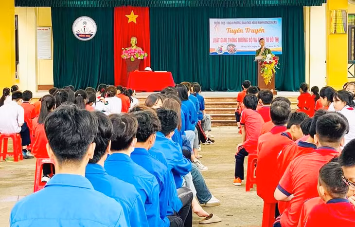TX Quảng Yên chú trọng công tác tuyên truyền Luật Giao thông đường bộ cho học sinh trên địa bàn.