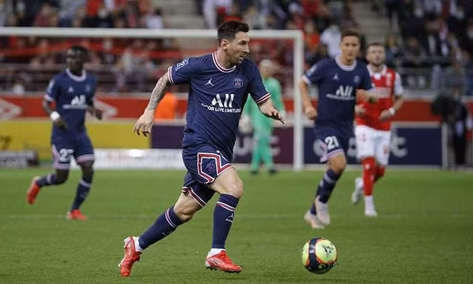 Messi chưa kịp để lại nhiều dấu ấn trong trận ra mắt PSG. Ảnh: psg.fr