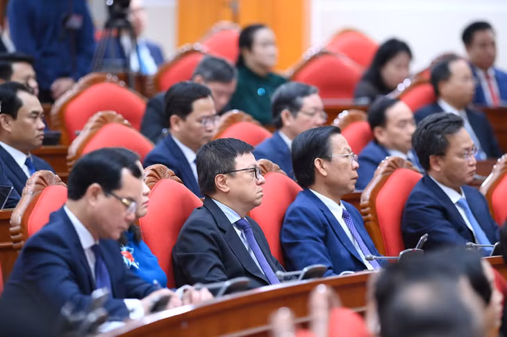 Các đại biểu dự phiên bế mạc hội nghị. (Ảnh ĐĂNG KHOA)