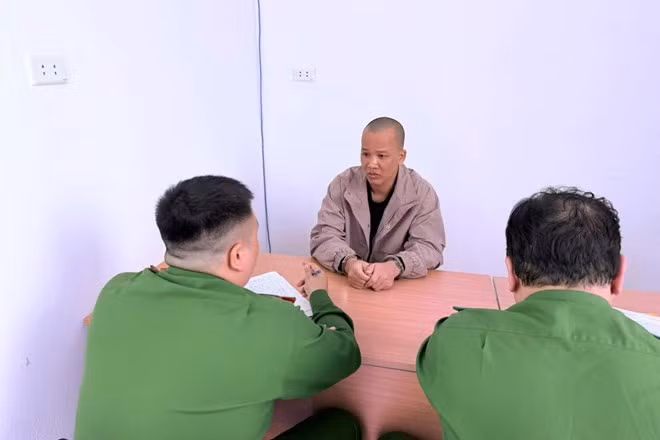 Vương Quốc Bình bị bắt giữ về tội giết người. Ảnh: Công an TP Hà Nội