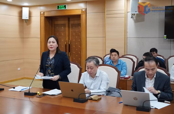 Lãnh đạo các sở, ngành phát biểu ý kiến tại cuộc họp.