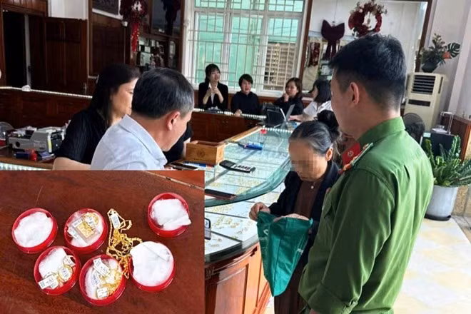 Công an xã Giai Lạc kịp thời ngăn bà H. bán số vàng tích lũy nhiều năm, tránh sập bẫy lừa đảo. Ảnh: N. Hưng