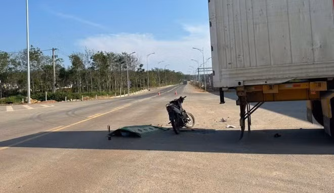 Hiện trường vụ tai nạn giao thông khiến một người thiệt mạng. Ảnh: Công an xã Cồn Tiên